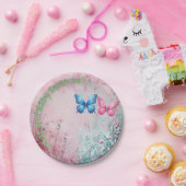 niedlicher Schmetterling Gender Reveal Party Garte Pappteller (Party)