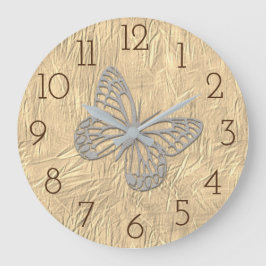 Niedlicher Schmetterling Große Wanduhr