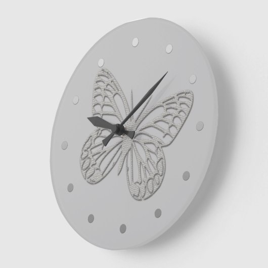 Niedlicher Schmetterling Große Wanduhr (Winkel)