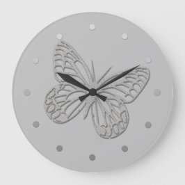 Niedlicher Schmetterling Große Wanduhr
