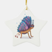 niedlicher Schmetterling Keramik Ornament (Hinten)
