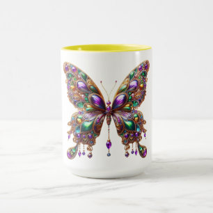 Niedlicher Schmetterling Mardi Gras Tasse