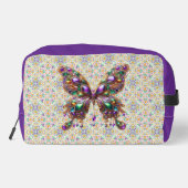 Niedlicher Schmetterling Mardi Gras Waschbeutel (Rückseite)
