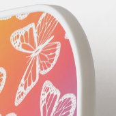 Niedlicher Schmetterling Pastel Regenbogen Name hi Pickleball Schläger (Linke Seite)