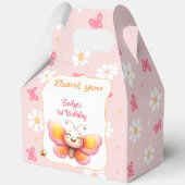 Niedlicher Schmetterling Pink Floral Girl 1. Gebur Geschenkschachtel (Vorderseite)