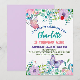 Niedlicher Schmetterling Polka dot floral Blume Ge Feiertagskarte