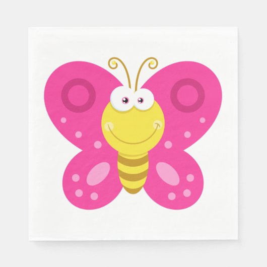 Niedlicher Schmetterling Serviette (Vorderseite)