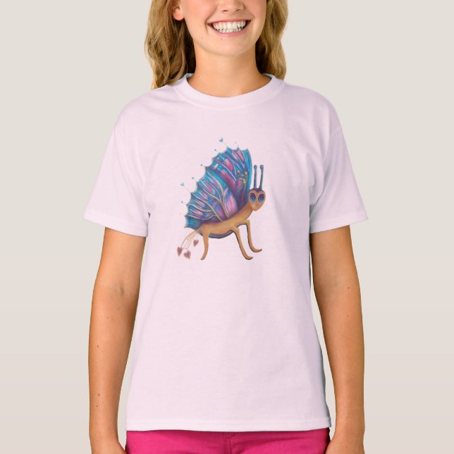 niedlicher Schmetterling T-Shirt (Vorderseite)