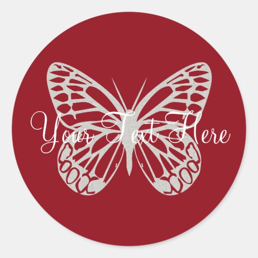 Niedlicher Schmetterling Vielen Dank Party Sticker (Vorderseite)