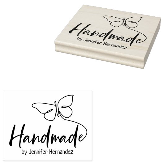 Niedlicher Schmetterling von Hand Gummistempel (Stempel)