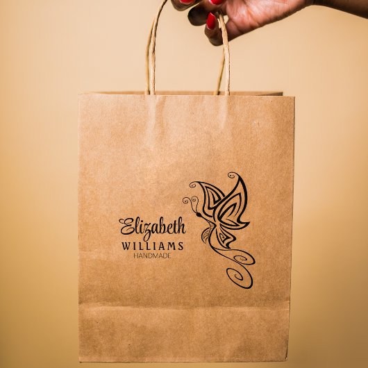 Niedlicher Schmetterling von Hand Gummistempel