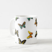 Niedlicher Schmetterlings-Hintergrund Kaffeetasse (Vorderseite Links)