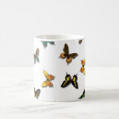 Niedlicher Schmetterlings-Hintergrund Kaffeetasse (Mittel)