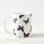 Niedlicher Schmetterlings-Hintergrund Kaffeetasse (Links)