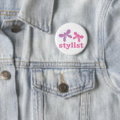Niedlicher Schmetterlings-Schönheits-Stylist Button (Beispiel)