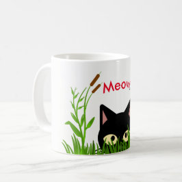 Niedlicher Schmetterlingsgarten mit Black Cat-Tass Kaffeetasse