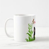 Niedlicher Schmetterlingsgarten mit Black Cat-Tass Kaffeetasse (Links)