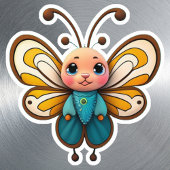 Niedlicher Schmetterlingsinsekt Tierische Cartoon  Aufkleber