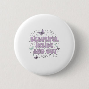 Niedlicher Schmetterlingslavender S Button