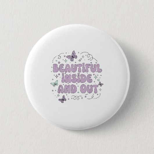 Niedlicher Schmetterlingslavender S Button (Vorderseite)