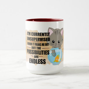 Niedlicher, schmutziger Cat Spaß Quote kitty Cat G Tasse