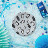 Niedlicher Schnauzer, Blaues Party Pappteller (Party)