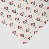 Niedlicher Schnauzer mit Weihnachtsmannmütze - Wei Seidenpapier (Ausschnitt)