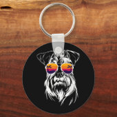 Niedlicher Schnauzer Schlüsselanhänger (Vorderseite)