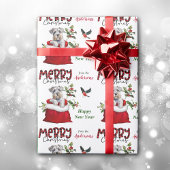 Niedlicher Schnauzer Terrier Dog in der Weihnachts Geschenkpapier