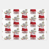 Niedlicher Schnauzer Terrier Hund in der Urlaubspe Geschenkpapier Set (Vorderseite)