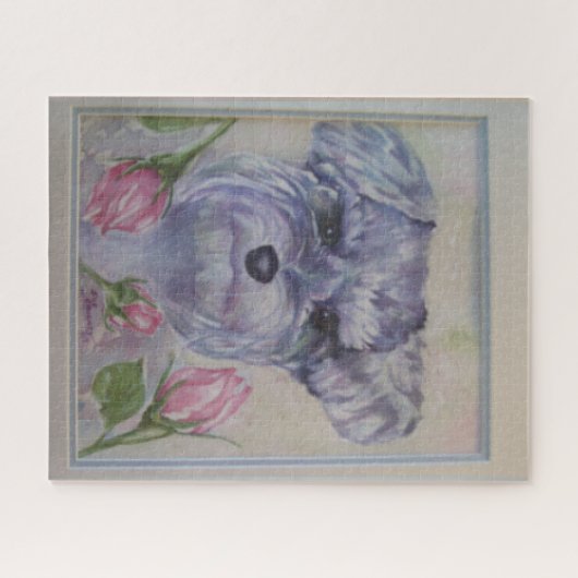 Niedlicher Schnauzer-Welpe Puzzle (Horizontal)