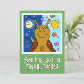 Niedlicher Schneckenfrühling Equinox Segnungen | B Karte (Stehend Vorderseite)