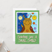 Niedlicher Schneckenfrühling Equinox Segnungen | B Karte (Vorderseite/Rückseite Beispiel)