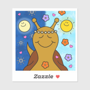 Niedlicher Schneckenfrühling Equinox Segnungen   V Aufkleber