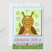 Niedlicher Schneckenversand Lächelfarben | Begrüßu Karte (Vorderseite)