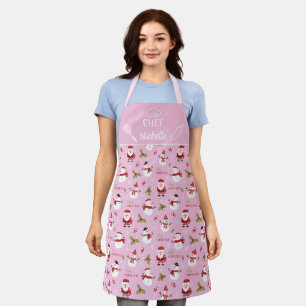 Niedlicher Schneefahrer Weihnachtsfamilie Schürze
