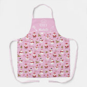 Niedlicher Schneefahrer Weihnachtsfamilie Schürze (Vorderseite)