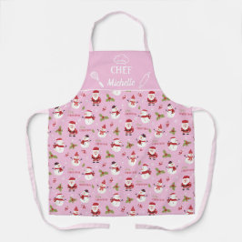 Niedlicher Schneefahrer Weihnachtsfamilie Schürze