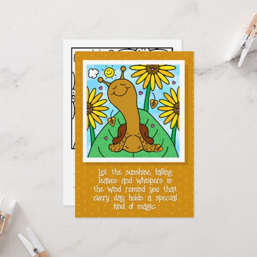 Niedlicher Schneefall Karte (Vorderseite/Rückseite Beispiel)