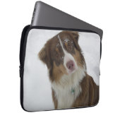 Niedlicher Schneehund Laptopschutzhülle (Vorne Rechts)