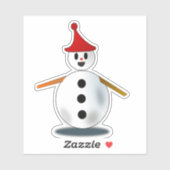 Niedlicher Schneemann Aufkleber (Blatt)