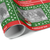 Niedlicher Schneemann Festbaum Dein Foto Personali Geschenkpapier (Rolleneckpunkt)