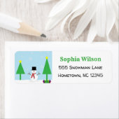 Niedlicher Schneemann-Festspass Winter (Insitu)