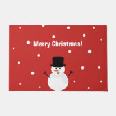 Niedlicher Schneemann Frohe Weihnachten Winterurla Fußmatte (Vorderseite)