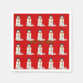 Niedlicher Schneemann für Weihnachten Serviette (Vorderseite)