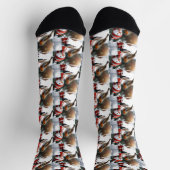 Niedlicher Schneemann fütterte ein robustes Weihna Socken (Oben)