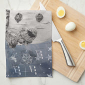 Niedlicher Schneemann Geschirrtuch (Viertel Falte)