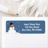 Niedlicher Schneemann in Covid-19 Gesichtsmaske (Insitu)