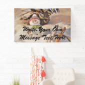 Niedlicher Schneemann in Schneefarbild Banner (Insitu)