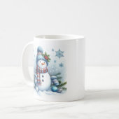 Niedlicher Schneemann Kaffeetasse (Vorderseite Links)